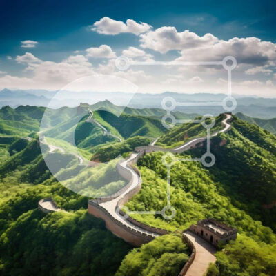 Intra Συλλεκτικό Ξύλινο Παζλ Plywood  4mm - Αεροφωτογραφία του Σινικού Τείχους της Κίνας Σε Ξύλινο Κουτί - Διαστάσεις Puzzle: 10x10 cm – 25 κομμάτια - Image 1