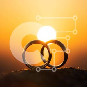 Intra Συλλεκτικό Ξύλινο Παζλ Plywood  4mm - Ρομαντικές βέρες με φόντο ηλιοβασίλεμα Σε Ξύλινο Κουτί - Διαστάσεις: 10x10 cm – 25 κομμάτια