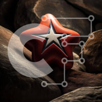 Intra Συλλεκτικό Ξύλινο Παζλ Plywood  4mm - Red Star on Rocks Σε Ξύλινο Κουτί - Διαστάσεις: 10x10 cm – 25 κομμάτια - Image 1