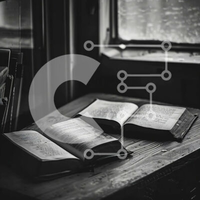 Intra Συλλεκτικό Ξύλινο Παζλ Plywood  4mm - Δύο ανοιχτά βιβλία σε ένα ξύλινο τραπέζι Σε Ξύλινο Κουτί - Διαστάσεις Puzzle: 10x10 cm – 25 κομμάτια - Image 1