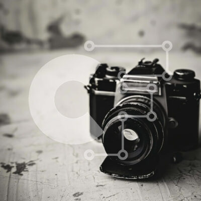 Intra Συλλεκτικό Ξύλινο Παζλ Plywood  4mm - Vintage κάμερα σε ένα τραπέζι Σε Ξύλινο Κουτί - Διαστάσεις: 10x10 cm – 25 κομμάτια - Image 1