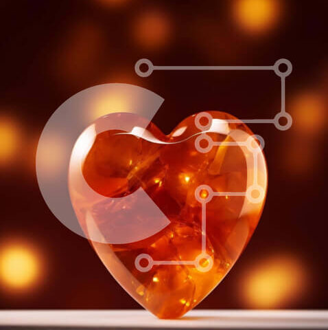 Intra Συλλεκτικό Ξύλινο Παζλ Plywood  4mm - Γυάλινο αντικείμενο σε σχήμα καρδιάς Σε Ξύλινο Κουτί - Διαστάσεις: 10x10 cm – 25 κομμάτια - Image 1