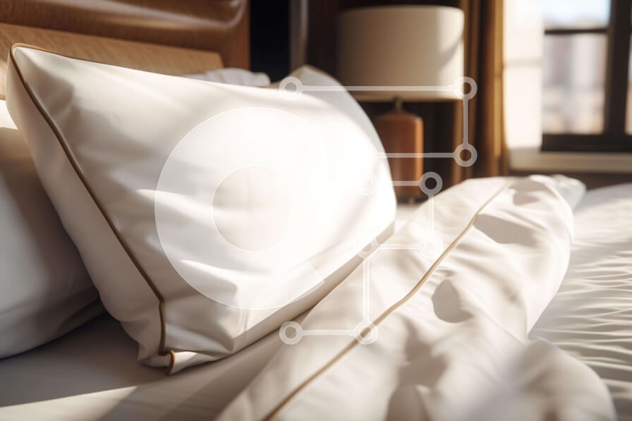 Intra Συλλεκτικό Ξύλινο Παζλ Plywood  4mm - Κομψό δωμάτιο ξενοδοχείου με όμορφα στρωμένο κρεβάτι Σε Ξύλινο Κουτί - Διαστάσεις Puzzle: 10x10 cm – 25 κομμάτια