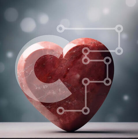 Intra Συλλεκτικό Ξύλινο Παζλ Plywood  4mm - Κόκκινη πέτρα σε σχήμα καρδιάς στο τραπέζι Σε Ξύλινο Κουτί - Διαστάσεις Puzzle: 10x10 cm – 25 κομμάτια - Image 1