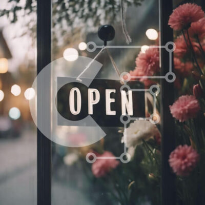 Intra Συλλεκτικό Ξύλινο Παζλ Plywood 4mm - Ανοιχτό σημάδι με ροζ λουλούδια σε νυχτερινό περιβάλλον Σε Ξύλινο Κουτί - Διαστάσεις Puzzle: 10x10 cm – 25 κομμάτια - Image 1