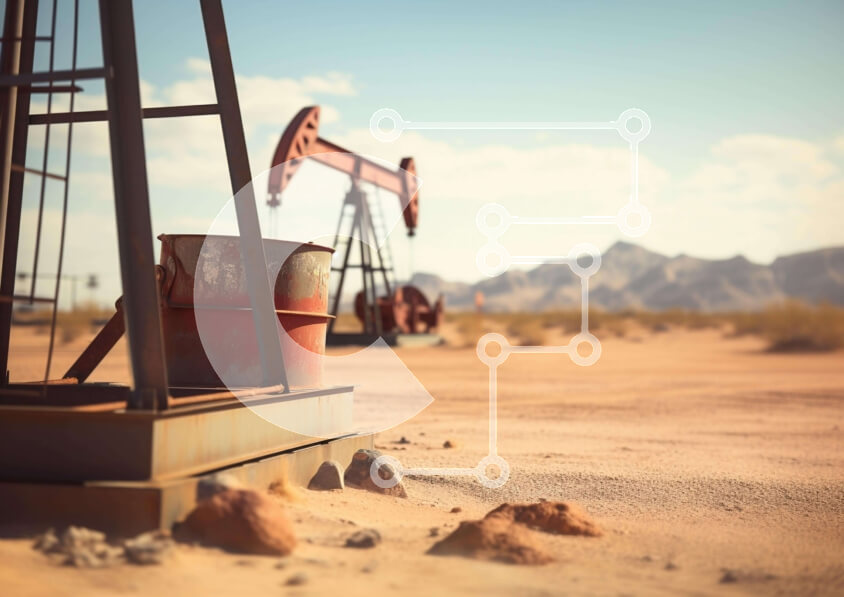 Intra Συλλεκτικό Ξύλινο Παζλ Plywood  4mm - Αντλία και εξοπλισμός πετρελαίου στην έρημο Σε Ξύλινο Κουτί - Διαστάσεις: 10x10 cm – 25 κομμάτια