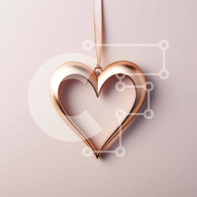 Intra Συλλεκτικό Ξύλινο Παζλ Plywood  4mm - Διακόσμηση με χρυσή καρδιά για την ημέρα του Αγίου Βαλεντίνου Σε Ξύλινο Κουτί - Διαστάσεις: 10x10 cm – 25 κομμάτια - Image 1