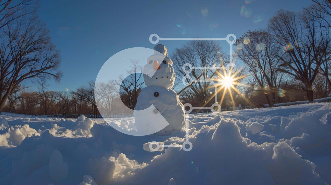 Intra Συλλεκτικό Ξύλινο Παζλ Plywood  4mm - Χιονάνθρωπος στη Χώρα των Θαυμάτων του Χειμώνα Σε Ξύλινο Κουτί - Διαστάσεις Puzzle: 10x10 cm – 25 κομμάτια