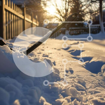 Intra Συλλεκτικό Ξύλινο Παζλ Plywood  4mm - Φτυάρι χιονιού στο χιονισμένο τοπίο Σε Ξύλινο Κουτί - Διαστάσεις Puzzle: 10x10 cm – 25 κομμάτια - Image 1