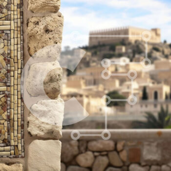 Intra Συλλεκτικό Ξύλινο Παζλ Plywood  4mm - Πέτρινος τοίχος με μικρό παράθυρο και δέντρα έξω Σε Ξύλινο Κουτί - Διαστάσεις Puzzle: 10x10 cm – 25 κομμάτια - Image 1