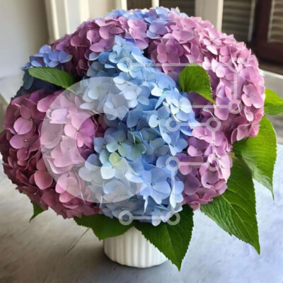 Intra Συλλεκτικό Ξύλινο Παζλ Plywood  4mm - Λευκό βάζο με μπλε και μωβ λουλούδια Σε Ξύλινο Κουτί - Διαστάσεις: 10x10 cm – 25 κομμάτια - Image 1