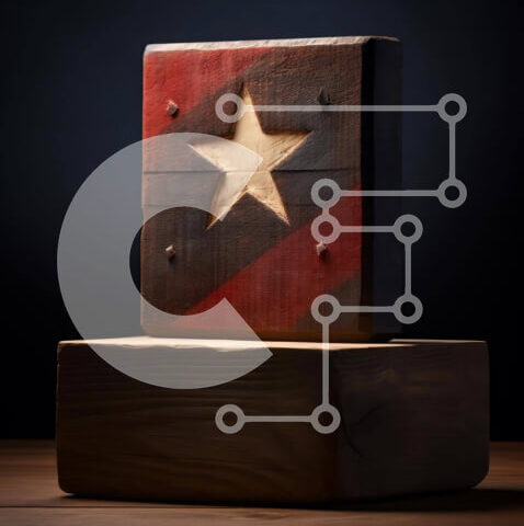 Intra Συλλεκτικό Ξύλινο Παζλ Plywood  4mm - Ξύλινο μπλοκ με ενεπίγραφο αστέρι Σε Ξύλινο Κουτί - Διαστάσεις: 10x10 cm – 25 κομμάτια - Image 1