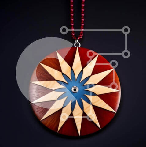 Intra Συλλεκτικό Ξύλινο Παζλ Plywood  4mm - Κυκλικό Ξύλινο μενταγιόν με σχέδιο ματιών Σε Ξύλινο Κουτί - Διαστάσεις Puzzle: 10x10 cm – 25 κομμάτια - Image 1