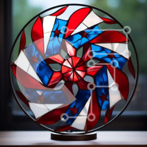 Intra Συλλεκτικό Ξύλινο Παζλ Plywood  4mm - Κυκλικό γλυπτό από βιτρό Σε Ξύλινο Κουτί - Διαστάσεις Puzzle: 10x10 cm – 25 κομμάτια