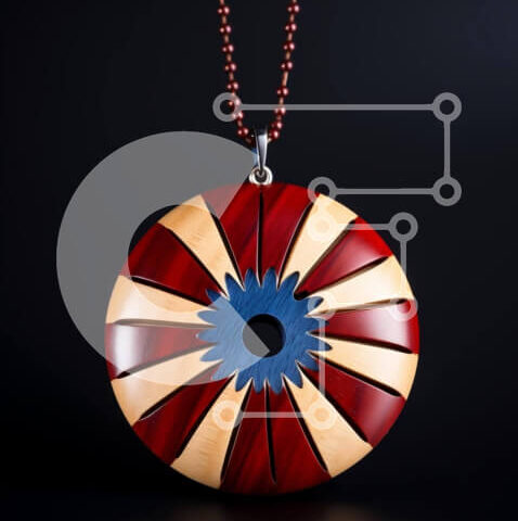 Intra Συλλεκτικό Ξύλινο Παζλ Plywood  4mm - Κυκλικό Ξύλινο Μενταγιόν Σε Ξύλινο Κουτί - Διαστάσεις Puzzle: 10x10 cm – 25 κομμάτια - Image 1