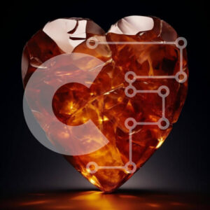 Intra Συλλεκτικό Ξύλινο Παζλ Plywood  4mm - Γυαλί σε σχήμα καρδιάς Σε Ξύλινο Κουτί - Διαστάσεις: 10x10 cm – 25 κομμάτια