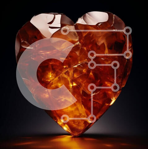 Intra Συλλεκτικό Ξύλινο Παζλ Plywood  4mm - Γυαλί σε σχήμα καρδιάς Σε Ξύλινο Κουτί - Διαστάσεις: 10x10 cm – 25 κομμάτια - Image 1