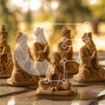 Intra Συλλεκτικό Ξύλινο Παζλ Plywood  4mm - Ομάδα ειδώλων διατεταγμένα καλλιτεχνικά Σε Ξύλινο Κουτί - Διαστάσεις: 10x10 cm – 25 κομμάτια - Image 1