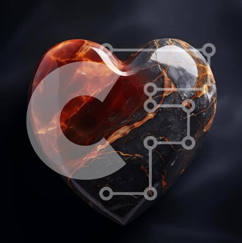 Intra Συλλεκτικό Ξύλινο Παζλ Plywood  4mm - Μαρμάρινο γλυπτό σε σχήμα καρδιάς Σε Ξύλινο Κουτί - Διαστάσεις: 10x10 cm – 25 κομμάτια - Image 1