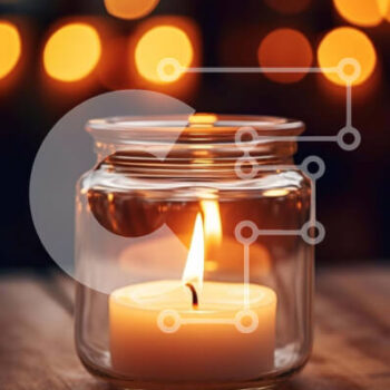 Intra Συλλεκτικό Ξύλινο Παζλ Plywood  4mm - Γυάλινο Βάζο με Άφωτο Κερί Σε Ξύλινο Κουτί - Διαστάσεις Puzzle: 10x10 cm – 25 κομμάτια - Image 1