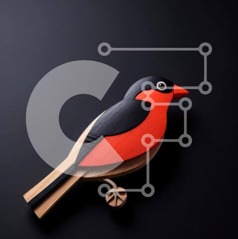 Intra Συλλεκτικό Ξύλινο Παζλ Plywood  4mm - Ξύλινο ειδώλιο πουλιού σε μαύρο φόντο Σε Ξύλινο Κουτί - Διαστάσεις: 10x10 cm – 25 κομμάτια - Image 1