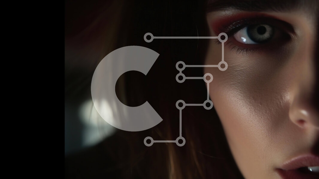 Intra Συλλεκτικό Ξύλινο Παζλ Plywood  4mm - Έντονο πορτρέτο μιας γυναίκας με σκούρα μαλλιά και μπλε μάτια Σε Ξύλινο Κουτί - Διαστάσεις Puzzle: 10x10 cm – 25 κομμάτια