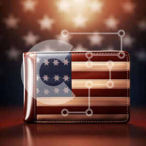 Intra Συλλεκτικό Ξύλινο Παζλ Plywood  4mm - Δερμάτινο πορτοφόλι με μοτίβο αμερικανικής σημαίας Σε Ξύλινο Κουτί - Διαστάσεις: 10x10 cm – 25 κομμάτια