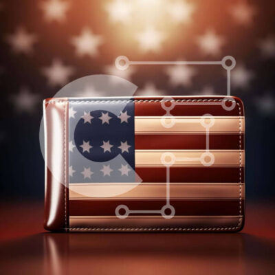 Intra Συλλεκτικό Ξύλινο Παζλ Plywood  4mm - Δερμάτινο πορτοφόλι με μοτίβο αμερικανικής σημαίας Σε Ξύλινο Κουτί - Διαστάσεις: 10x10 cm – 25 κομμάτια - Image 1