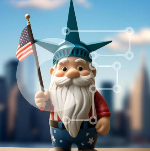 Intra Συλλεκτικό Ξύλινο Παζλ Plywood  4mm - Άγαλμα της Ελευθερίας Ειδώλιο με αμερικανική σημαία Σε Ξύλινο Κουτί - Διαστάσεις: 10x10 cm – 25 κομμάτια - Image 1