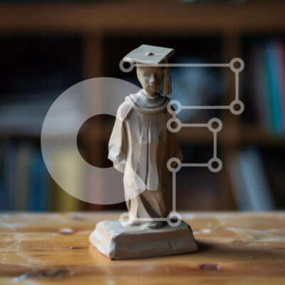 Intra Συλλεκτικό Ξύλινο Παζλ Plywood  4mm - Μινιατούρα Σκηνή Αποφοίτησης Σε Ξύλινο Κουτί - Διαστάσεις Puzzle: 10x10 cm – 25 κομμάτια - Image 1