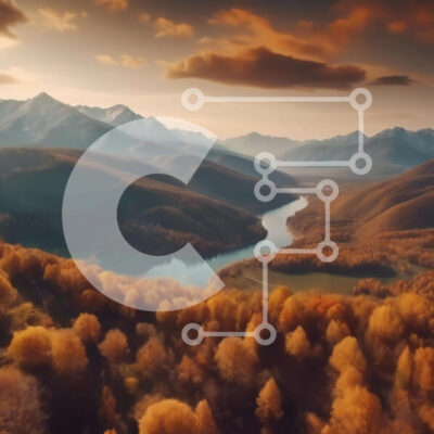 Intra Συλλεκτικό Ξύλινο Παζλ Plywood  4mm - Εναέρια άποψη της γραφικής κοιλάδας Σε Ξύλινο Κουτί - Διαστάσεις: 10x10 cm – 25 κομμάτια - Image 1