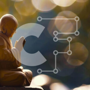 Intra Συλλεκτικό Ξύλινο Παζλ Plywood  4mm - Ξύλινο άγαλμα του ηλικιωμένου βουδιστή μοναχού σε στοχαστική στάση Σε Ξύλινο Κουτί - Διαστάσεις Puzzle: 10x10 cm – 25 κομμάτια