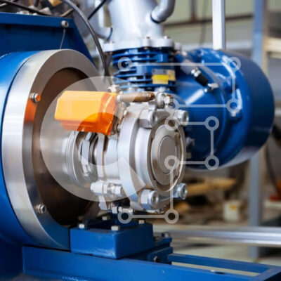 Intra Συλλεκτικό Ξύλινο Παζλ Plywood  4mm - Μπλε βιομηχανικό μηχάνημα με πορτοκαλί πόμολο Σε Ξύλινο Κουτί - Διαστάσεις Puzzle: 10x10 cm – 25 κομμάτια - Image 1