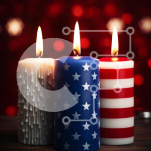 Intra Συλλεκτικό Ξύλινο Παζλ Plywood  4mm - Πατριωτικά κεριά σε ξύλινο τραπέζι Σε Ξύλινο Κουτί - Διαστάσεις: 10x10 cm – 25 κομμάτια