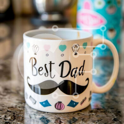 Intra Συλλεκτικό Ξύλινο Παζλ Plywood  4mm - Καλύτερη κούπα και αξεσουάρ καφέ Dad Σε Ξύλινο Κουτί - Διαστάσεις Puzzle: 10x10 cm – 25 κομμάτια - Image 1