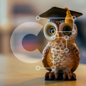 Intra Συλλεκτικό Ξύλινο Παζλ Plywood  4mm - Ειδώλιο λόγιος κουκουβάγιας με καπάκι αποφοίτησης Σε Ξύλινο Κουτί - Διαστάσεις Puzzle: 10x10 cm – 25 κομμάτια