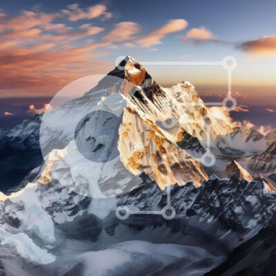 Intra Συλλεκτικό Ξύλινο Παζλ Plywood  4mm - Χιονισμένη βουνοκορφή στα Ιμαλάια Σε Ξύλινο Κουτί - Διαστάσεις: 10x10 cm – 25 κομμάτια - Image 1