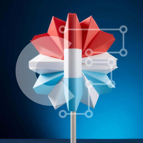 Intra Συλλεκτικό Ξύλινο Παζλ Plywood  4mm - Γλειφιτζούρι από χαρτί αμερικανικής σημαίας Σε Ξύλινο Κουτί - Διαστάσεις Puzzle: 10x10 cm – 25 κομμάτια - Image 1