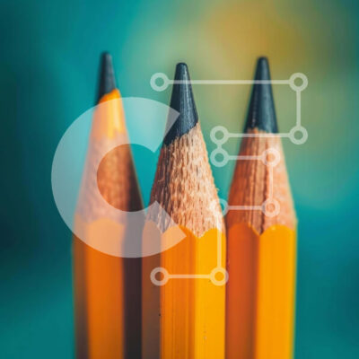 Intra Συλλεκτικό Ξύλινο Παζλ Plywood  4mm - Τρία κίτρινα μολύβια Σε Ξύλινο Κουτί - Διαστάσεις: 10x10 cm – 25 κομμάτια - Image 1