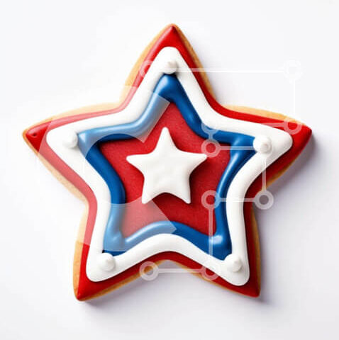 Intra Συλλεκτικό Ξύλινο Παζλ Plywood 4mm - Πατριωτική διακόσμηση μπισκότων σε σχήμα αστεριού Σε Ξύλινο Κουτί - Διαστάσεις: 10x10 cm – 25 κομμάτια - Image 1