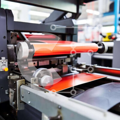 Intra Συλλεκτικό Ξύλινο Παζλ Plywood 4mm - Εκτυπωτική μηχανή με ρολά κόκκινου χαρτιού Σε Ξύλινο Κουτί - Διαστάσεις Puzzle: 10x10 cm – 25 κομμάτια - Image 1