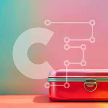 Intra Συλλεκτικό Ξύλινο Παζλ Plywood  4mm - Κόκκινη βαλίτσα σε πολύχρωμο φόντο Σε Ξύλινο Κουτί - Διαστάσεις Puzzle: 10x10 cm – 25 κομμάτια - Image 1