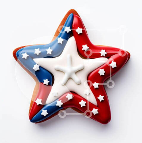 Intra Συλλεκτικό Ξύλινο Παζλ Plywood 4mm - Πατριωτικό μπισκότο σε σχήμα αστεριού Σε Ξύλινο Κουτί - Διαστάσεις Puzzle: 10x10 cm – 25 κομμάτια - Image 1