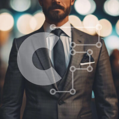 Intra Συλλεκτικό Ξύλινο Παζλ Plywood 4mm - Επαγγελματίας άνδρας με γκρι κοστούμι και γραβάτα Σε Ξύλινο Κουτί - Διαστάσεις Puzzle: 10x10 cm – 25 κομμάτια - Image 1