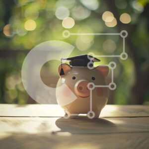 Intra Συλλεκτικό Ξύλινο Παζλ Plywood  4mm - Λευκός κουμπαράς με καπάκι αποφοίτησης Σε Ξύλινο Κουτί - Διαστάσεις Puzzle: 10x10 cm – 25 κομμάτια