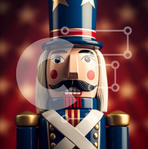 Intra Συλλεκτικό Ξύλινο Παζλ Plywood 4mm - Παιχνίδι Καρυοθραύστης σε Πατριωτικό περιβάλλον Σε Ξύλινο Κουτί - Διαστάσεις Puzzle: 10x10 cm – 25 κομμάτια - Image 1