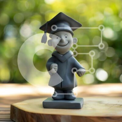 Intra Συλλεκτικό Ξύλινο Παζλ Plywood  4mm - Ειδώλιο αποφοίτησης Σε Ξύλινο Κουτί - Διαστάσεις Puzzle: 10x10 cm – 25 κομμάτια - Image 1