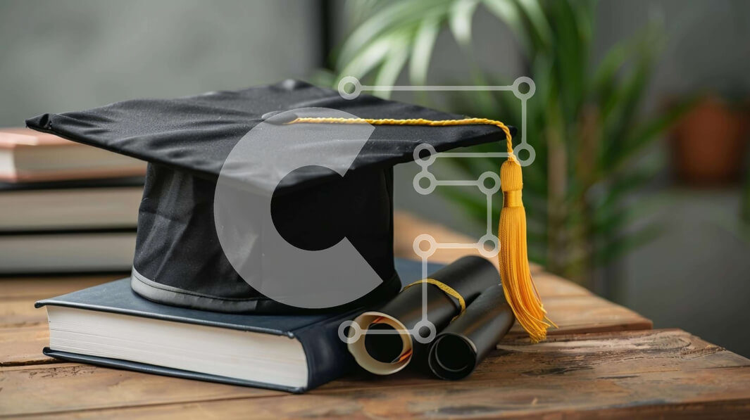 Intra Συλλεκτικό Ξύλινο Παζλ Plywood  4mm - Καπάκι αποφοίτησης και βιβλία Σε Ξύλινο Κουτί - Διαστάσεις Puzzle: 10x10 cm – 25 κομμάτια