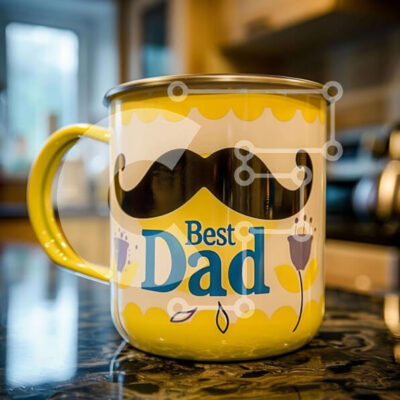 Intra Συλλεκτικό Ξύλινο Παζλ Plywood 4mm - Καλύτερη κούπα καφέ Dad Σε Ξύλινο Κουτί - Διαστάσεις Puzzle: 10x10 cm – 25 κομμάτια - Image 1