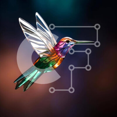 Intra Συλλεκτικό Ξύλινο Παζλ Plywood  4mm - Πολύχρωμο γυάλινο κολίβριο Σε Ξύλινο Κουτί - Διαστάσεις: 10x10 cm – 25 κομμάτια - Image 1